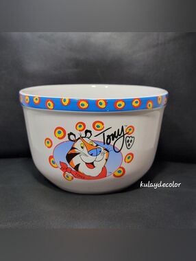 Vintage Kellogg’s Frosted Flakes Tony the Tiger Cereal Collectible Ceramic Bowl